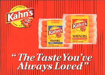 2001 Kahn's Cincinnati Reds #NNO Manufacturer Coupon Hot Dogs Front