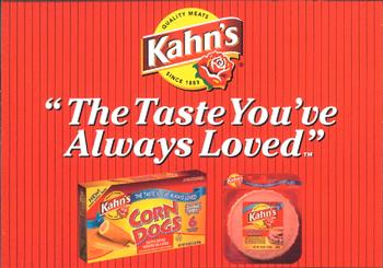 2005 Kahn's Cincinnati Reds #NNO Coupon Card- Corn Dogs / Lunch Meat Front