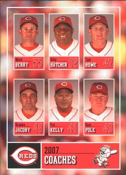2007 Kahn's Cincinnati Reds #NNO Mark Berry / Billy Hatcher / Tom Hume / Brook Jacoby / Pat Kelly / Dick Pole Front