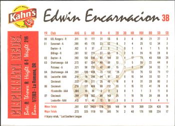 2008 Kahn's Cincinnati Reds #NNO Edwin Encarnacion Back