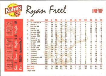 2008 Kahn's Cincinnati Reds #NNO Ryan Freel Back