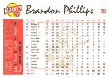 2008 Kahn's Cincinnati Reds #NNO Brandon Phillips Back