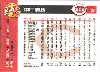 2010 Kahn's Cincinnati Reds #NNO Scott Rolen Back
