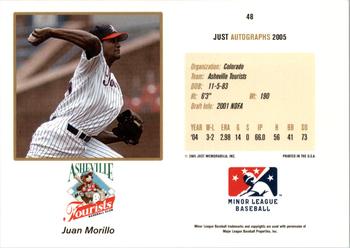 2005 Just Autographs #48 Juan Morillo Back