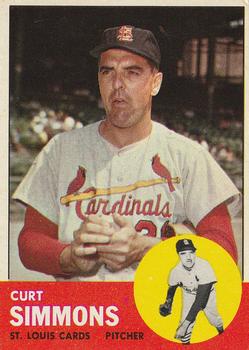 1963 Topps #22 Curt Simmons Front