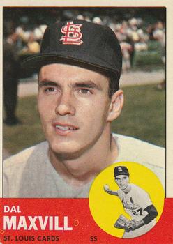 1963 Topps #49 Dal Maxvill Front