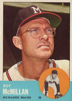 1963 Topps #156 Roy McMillan Front