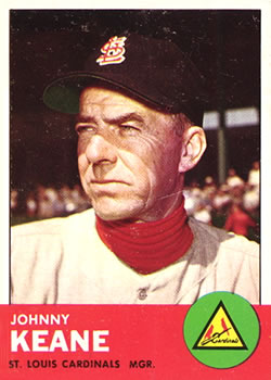 1963 Topps #166 Johnny Keane Front