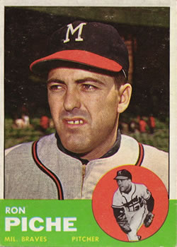 1963 Topps #179 Ron Piche Front