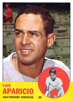 1963 Topps #205 Luis Aparicio Front