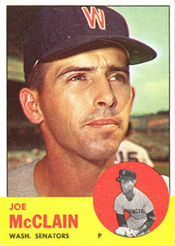 1963 Topps #311 Joe McClain Front