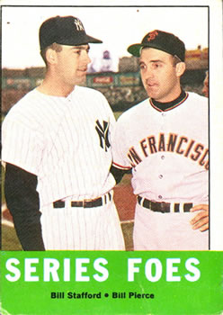 1963 Topps #331 Series Foes (Billy Pierce / Bill Stafford) Front