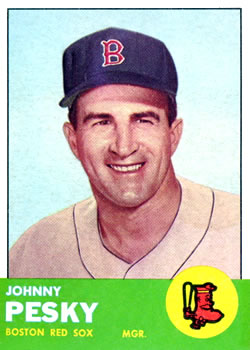 1963 Topps #343 Johnny Pesky Front