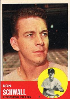 1963 Topps #344 Don Schwall Front