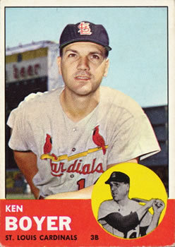 1963 Topps #375 Ken Boyer Front