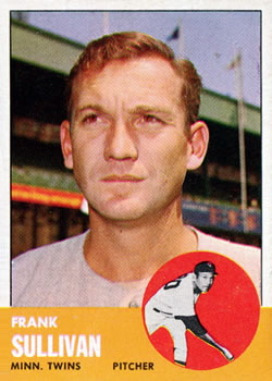 1963 Topps #389 Frank Sullivan Front