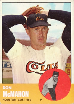 1963 Topps #395 Don McMahon Front