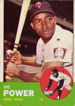 1963 Topps #40 Vic Power Front