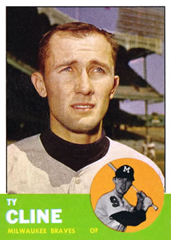 1963 Topps #414 Ty Cline Front