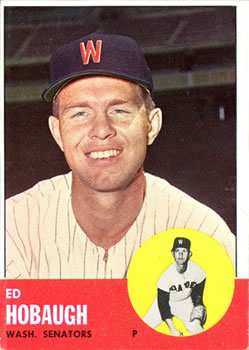 1963 Topps #423 Ed Hobaugh Front
