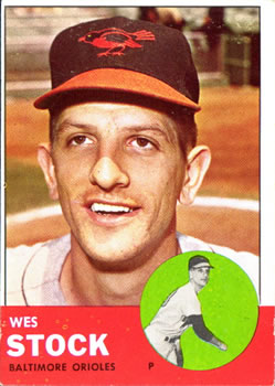 1963 Topps #438 Wes Stock Front