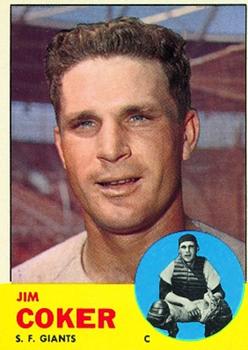 1963 Topps #456 Jim Coker Front