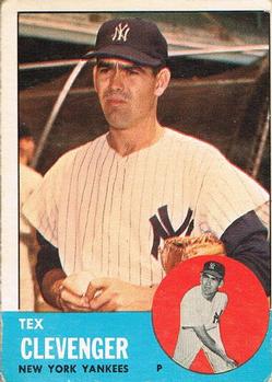 1963 Topps #457 Tex Clevenger Front