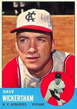 1963 Topps #492 Dave Wickersham Front