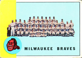 1963 Topps #503 Milwaukee Braves Front