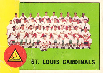 1963 Topps #524 St. Louis Cardinals Front