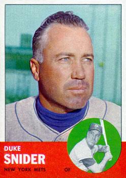 1963 Topps #550 Duke Snider Front