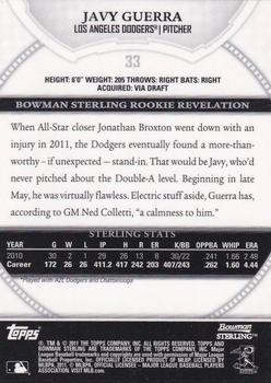 2011 Bowman Sterling #33 Javy Guerra Back