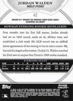 2011 Bowman Sterling #42 Jordan Walden Back