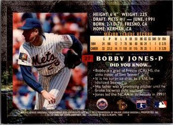 1995 Topps Embossed #27 Bobby Jones Back