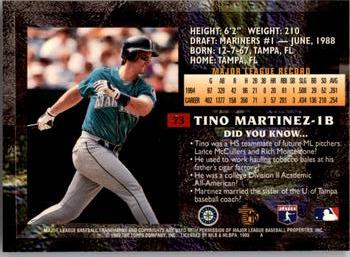 1995 Topps Embossed #73 Tino Martinez Back