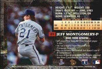 1995 Topps Embossed #89 Jeff Montgomery Back