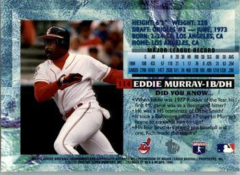 1995 Topps Embossed #114 Eddie Murray Back