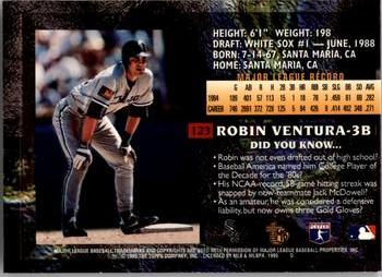 1995 Topps Embossed #123 Robin Ventura Back