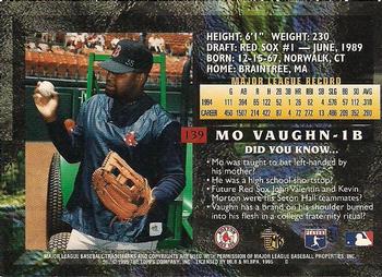 1995 Topps Embossed #139 Mo Vaughn Back