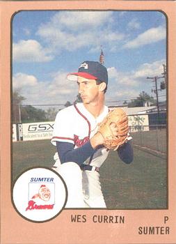 1988 ProCards #395 Wes Currin Front