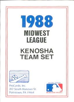 1988 ProCards #NNO Kenosha Twins Checklist Front