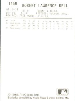 1988 ProCards #1459 Bobby Bell Back