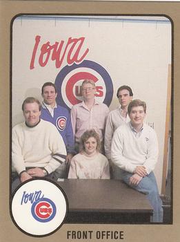 1988 ProCards #552 Iowa Cubs Front Office (Todd Guske / Sue Tollefson / Eric Huffstettler / Tom Arbiriou / Bruce Bielenberg / Steve Kouri) Front