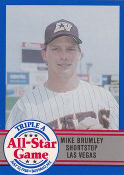1988 ProCards Triple A All-Stars #21 Mike Brumley Front