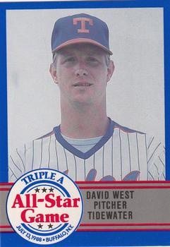 1988 ProCards Triple A All-Stars #41 David West Front