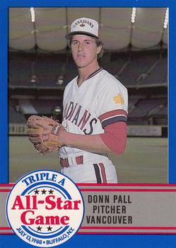 1988 ProCards Triple A All-Stars #45 Donn Pall Front