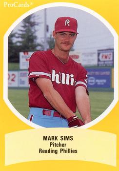 1990 ProCards Eastern League All-Stars #EL22 Mark Sims Front