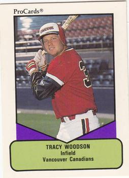 1990 ProCards AAA #176 Tracy Woodson Front