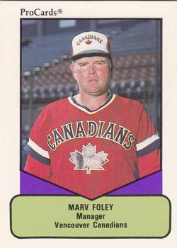 1990 ProCards AAA #183 Marv Foley Front