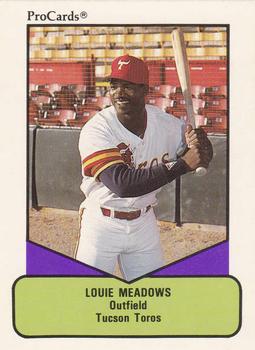 1990 ProCards AAA #205 Louie Meadows Front